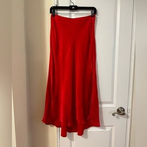 Zara red skirt